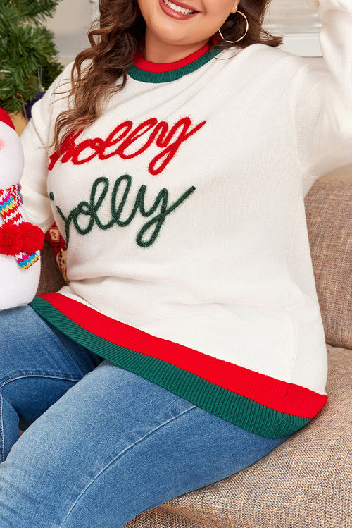 Plus Size Christmas Holly Sweater