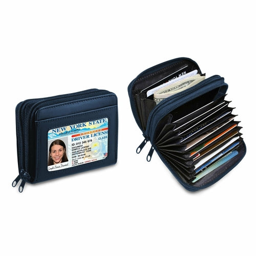 RFID Genuine Leather Credit Card Wallet