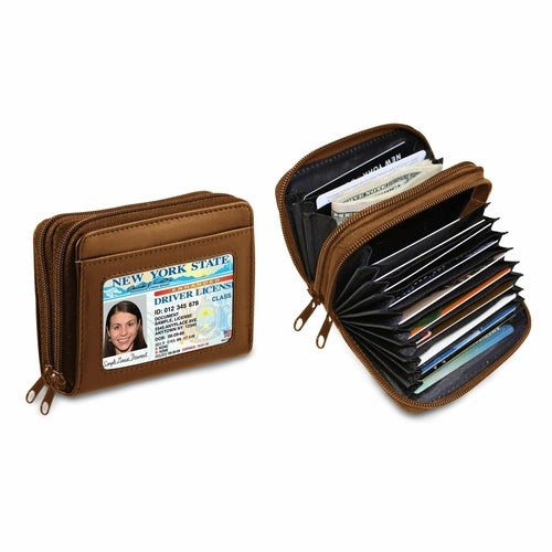 RFID Genuine Leather Credit Card Wallet